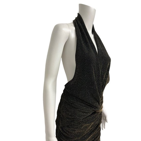 Fashion Nova Women's Sleeveless Halter Neck Black Sparkly Cocktail Dress Size XL - Picture 9 of 13